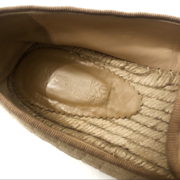 ELYSE WALKER Croc Embossed Suede Espadrilles 38 - Picture 6 of 8